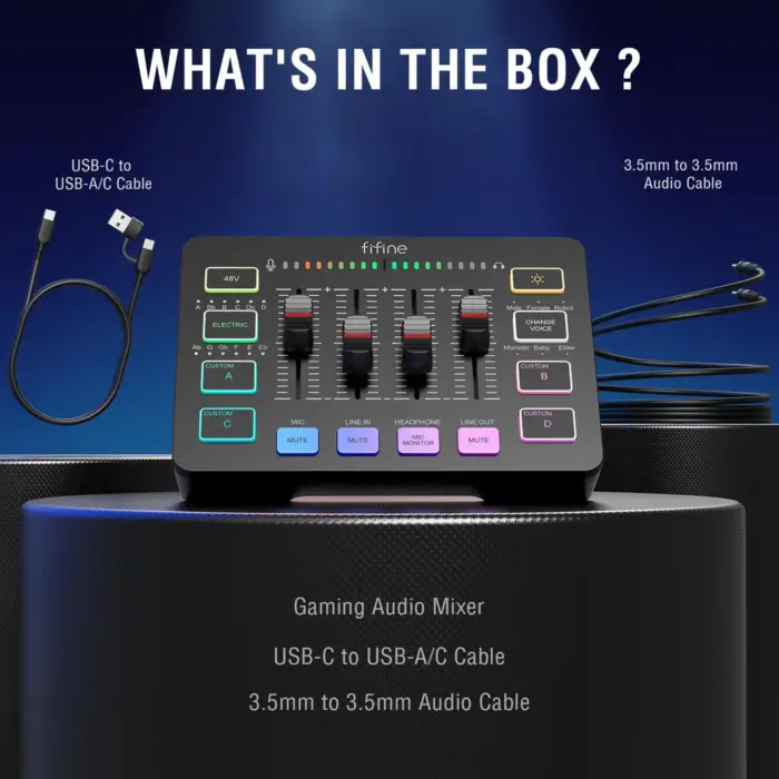 Звуковая карта FIFINE SC3 mixer Apligame — изображение 2