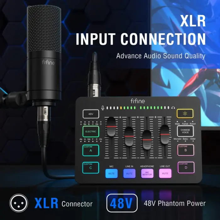Звуковая карта FIFINE SC3 mixer Apligame — изображение 7